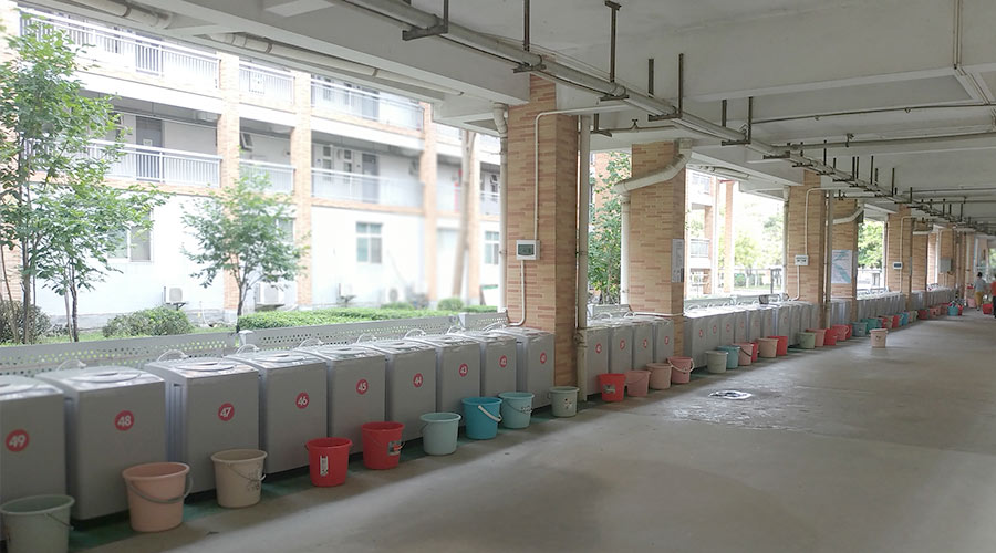 好評度高！江門一中學(xué)校又雙叒續(xù)單金環(huán)電器共享洗衣機(jī)