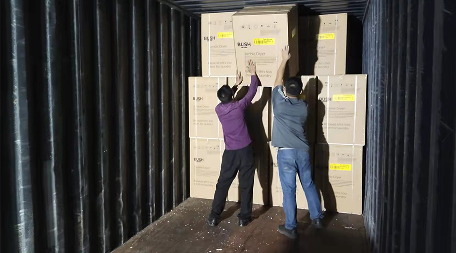 挑燈夜戰(zhàn)，順利完成客戶Argos的滾筒干衣機出貨