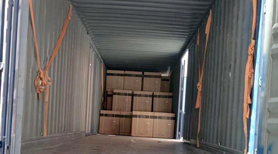 100臺(tái)12kg滾筒衣服烘干機(jī)裝柜完畢！順利出貨